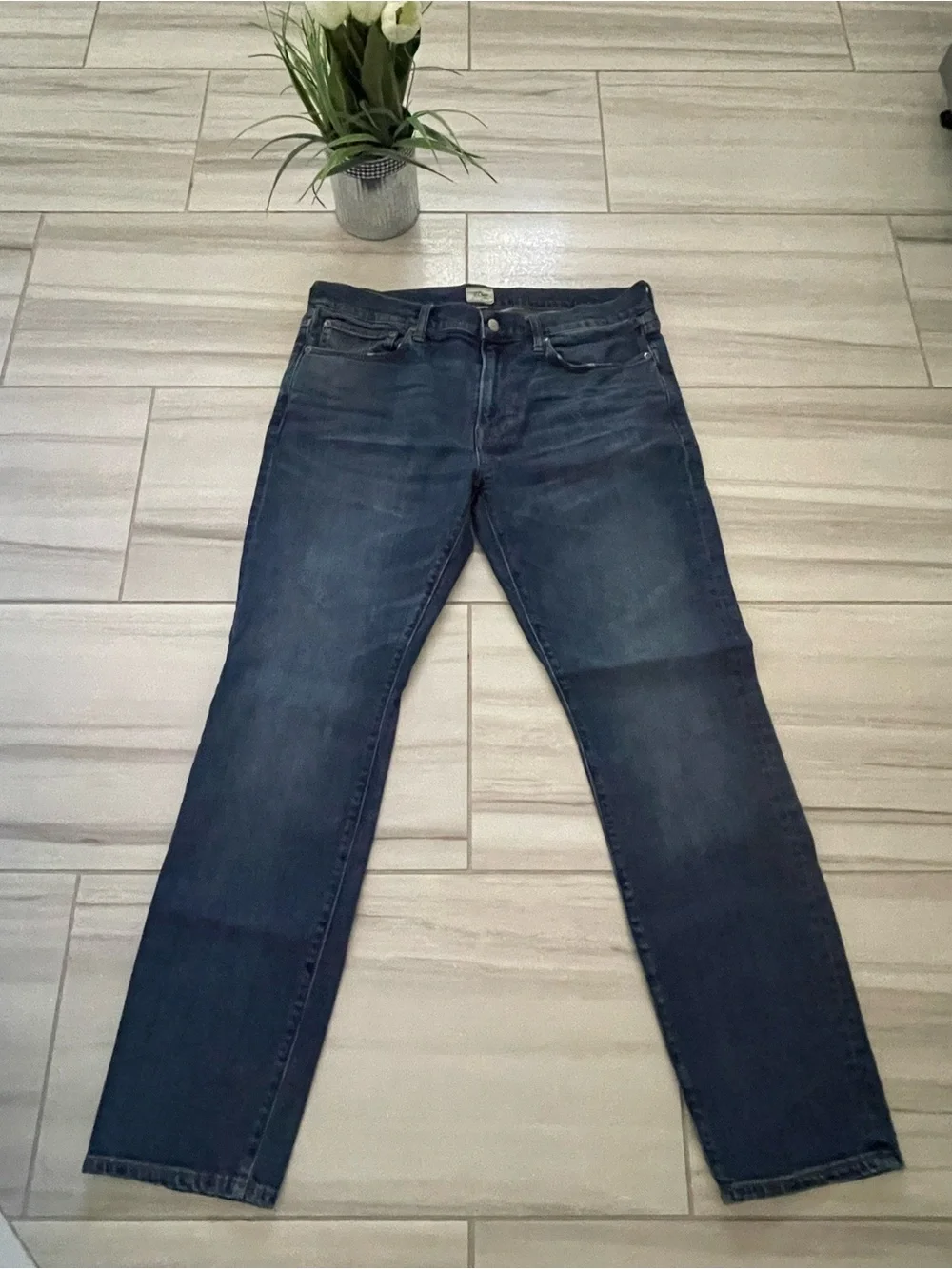 J.Crew 484 Slim Fit Stretch Jeans Men's Wash Blue 35x32 (Measures 36x31)